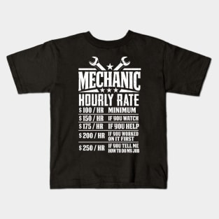 Mechanic Hourly Rate Kids T-Shirt